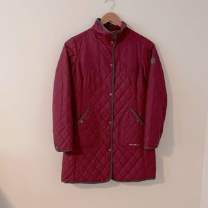 Eddie Bauer Quilted Coat Burgundy/Berry Size M